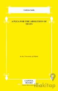 A Plea for the Abolition of Tests