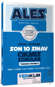 ALES Master Serisi Sözel Yetenek Tamamı Çözümlü Son 10 Sınav Çıkmış Sorular (10 Mayıs 2026 ALES -1 Ekli)