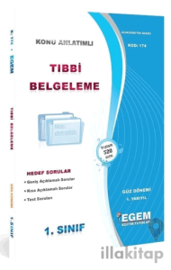 AÖF 1. Sınıf Tıbbi Belgeleme Güz Dönemi 1. Yarıyıl Konu Anlatımlı Soru Bankası  (174)