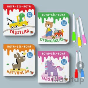 Boya-Sil-Boya (4 Kitap + 5 Kalem Seti)