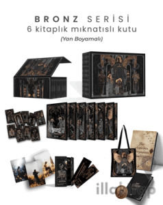 Bronz Serisi 6 Kitaplık Mıknatıslı Kutu - Yan Boyamalı