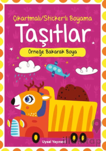 Çıkartmalı Stickerli Taşıtlar Boyama Kitabı