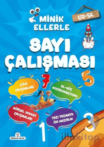 Çiz - Sil Minik Ellerle Sayı Çalışması (Kalem Hediyeli)