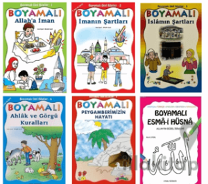 Çocuklar İçin Boyamalı Dini Bilgiler Seti (6 Kitap)