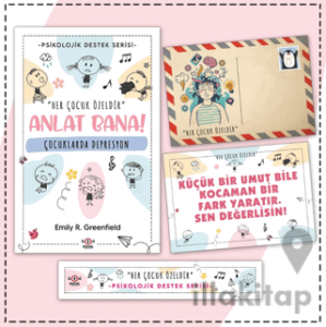 Çocuklar İçin Psikolojik Destek Serisi - Çocuklarda Depresyon - Kartpostal ve Ayraç