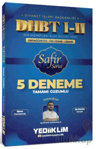 DHBT I-II Ortaöğretim - Ön Lisans - Lisans Safir Serisi Tamamı Çözümlü 5 Deneme Sınavı