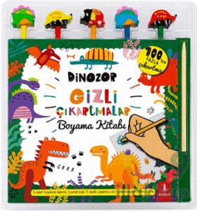 Dinozor Gizli Çıkartmalar Boyama Kitabı