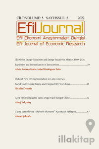 Efil Ekonomi Araştırmaları Dergisi Cilt: 5 Sayı: 2