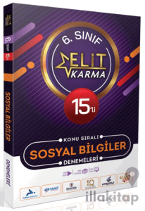 Elit Karma 6. Sınıf 15'li Konu Sıralı Sosyal Bilgiler Denemeleri