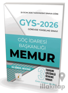 GYS 2026 Görevde Yükselme Sınavı Göç İdaresi Başkanlığı Memur Tamamı Çözümlü 3 Deneme Sınavı