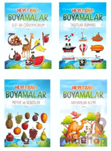 Heyecanlı Boyamalar Seti 4 Kitap
