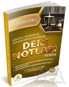 HUKAL HMGS-Hakimlik Ceza Hukuku Genel Hükümler Ders Notları