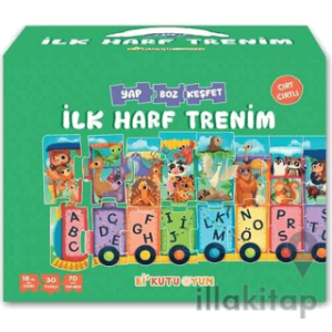 İlk Harf Trenim - Cırt Cırtlı Yapboz ve Kitap Seti