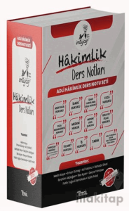 İmtiyaz Adli Hakimlik Ders Notları Seti