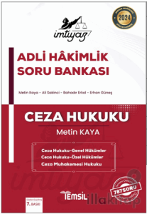 İmtiyaz Adli Hakimlik Soru Bankası Ceza Hukuku - Genel Hükümler Ceza Hukuku - Özel Hükümler Ceza Muhakemesi Hukuku