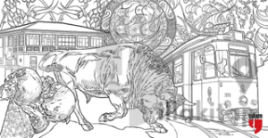 İstanbul Kadıköy Boğa Heykeli Tuval Boyama