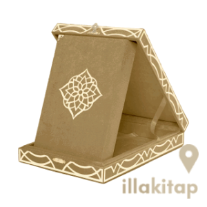 Kadife Kutulu Kur'an-ı Kerim (Hafız Boy, Güllü, Gold)