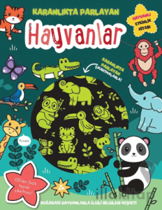 Karanlıkta Parlayan Kitaplar - Hayvanlar (Parlayan Çıkartmalar