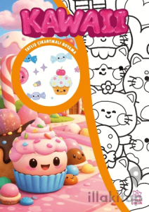 Kawaii Çıkartmalı Boyama Kitabı