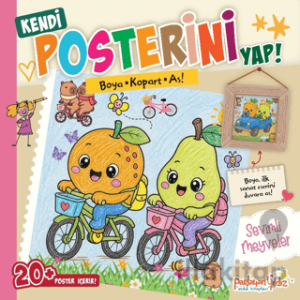 Kendi Posterini Yap! Boya Kopart As! Sevimli Meyveler