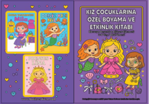 Kız Çocuklarına Özel Boyama ve Etkinlik Kitabı