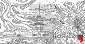 Kız Kulesi Boyama Föyü - 20’li Paketler Halinde