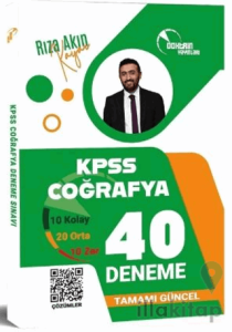 KPSS Coğrafya 40 Deneme Çözümlü