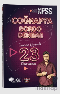 KPSS Coğrafya Tamamı Çözümlü 23 Bordo Deneme Sınavı