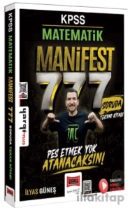 KPSS Matematik Manifest Serisi 777 Soruda Tamamı Video Çözümlü Tekrar Kitabı