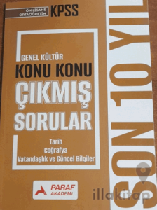 KPSS Ön Lisans Ortaöğretim Genel Kültür Konu Konu Çıkmış Sorular Son 10 Yıl