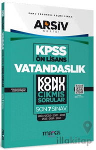 KPSS Ön Lisans Vatandaşlık Konu Konu Çıkmış Sorular Son 7 Sınav (2024 Dahil)
