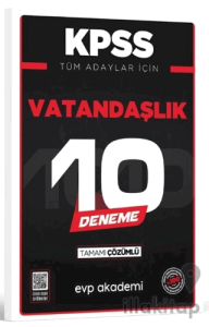 KPSS Tüm Adaylar İçin Vatandaşlık 10 Deneme Tamamı Çözümlü