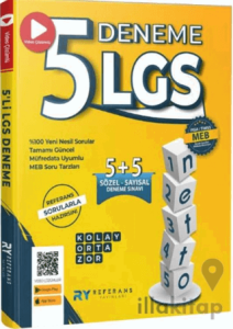 LGS Netto Tamamı Video Çözümlü 5 Fasikül Genel Deneme Seti Kolay - Orta - Zor