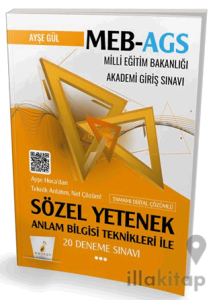 MEB - AGS Hazırlık Anlam Bilgisi Teknikleri ile Sözel Yetenek 20 Deneme Sınavı