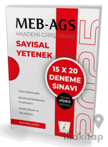 MEB - AGS Hazırlık Sayısal Yetenek 15x20 Tamamı Video Çözümlü Deneme Sınavı