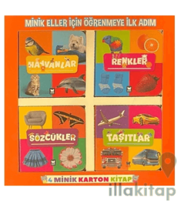 Minik Eller İçin Öğrenmeye İlk Adım 4 Minik Karton Kitap