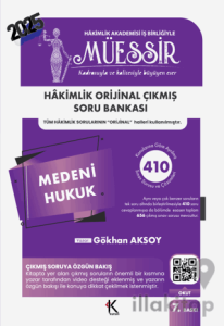 Müessir Medeni Hukuk Soru Bankası