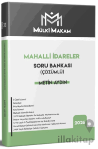 Mülki Makam Mahalli İdareler Soru Bankası Çözümlü