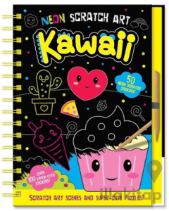 Neon Scratch Art - Kawaii