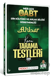 ÖABT MEB-AGS Din Kültürü ve Ahlak Bilgisi Ahbar Konu Tarama Testleri
