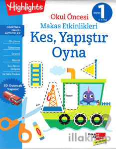 Okul Öncesi Makas Etkinlikleri Kes, Yapıştır, Oyna 1. Seviye