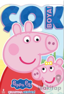 Peppa Pig ve Evie - Çok Boya! Çıkartmalı Dev Boyama Kitabı