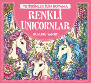 Renkli Unicornlar & Yetişkinler için Boyama