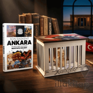 Son Başkent Ankara ve Atatürk Büstlü Ahşap Anıtkabir Işıklı Maket