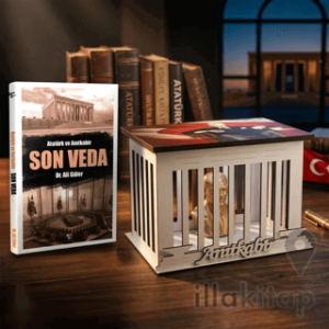 Son Veda ve Atatürk Büstlü Ahşap Anıtkabir Işıklı Maket