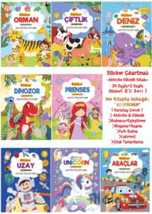 Sticker Çıkartmalı Aktivite Kitabı (8 Seri)