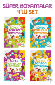 Süper Boyamalar - 4 Kitaplık Set
