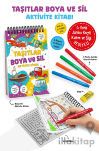 Taşıtlar – Boya ve Sil Aktivite Kitabı / 3 Yaş +