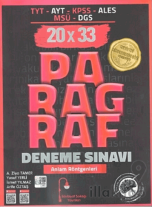 TYT AYT KPSS ALES MSÜ DGS Paragraf 20 x 33 Deneme Sınavı