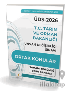 ÜDS T.C. Tarım ve Orman Bakanlığı Ünvan Değişikliği Sınavı Ortak Konular Tamamı Çözümlü Soru Bankası